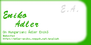eniko adler business card